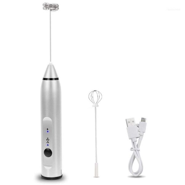 

rechargeable electric egg beater milk coffee bar stirring baking cream foam double spring manual11