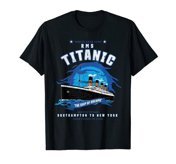 

men's t-shirts white star line rms titanic the ship of dreams kids gift t-shirt, White;black