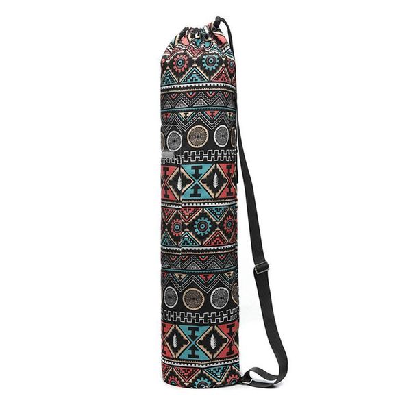 

outdoor bags yoga mat print canvas pilates pad carrier bag fitness sports gym backpack waterproof with phone pocket adjustable strap
