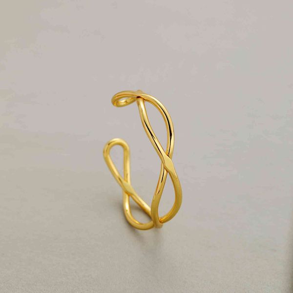 

bangles bracelets minimalist design curve bracelet simple and versatile opening adjustable quality 18k gold color retaining, Black