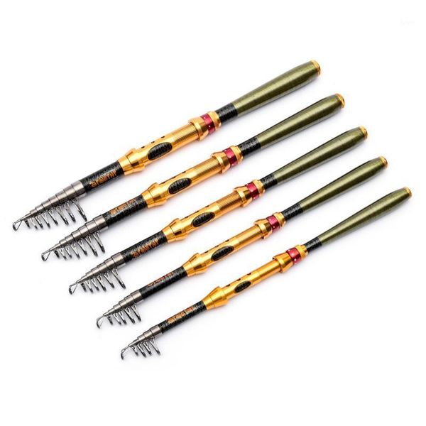 

1.8m-3.0m carbon fiber fishing rod portable spinning pole travel sea boat rock rods