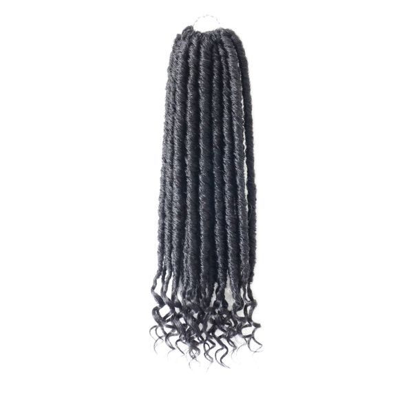 Masse di capelli Intrecciatura africana Trecce ricci di colore puro 16 20 pollici Estensioni di dreadlocks all'uncinetto Acconciatura ondulata Nero Marrone Biondo