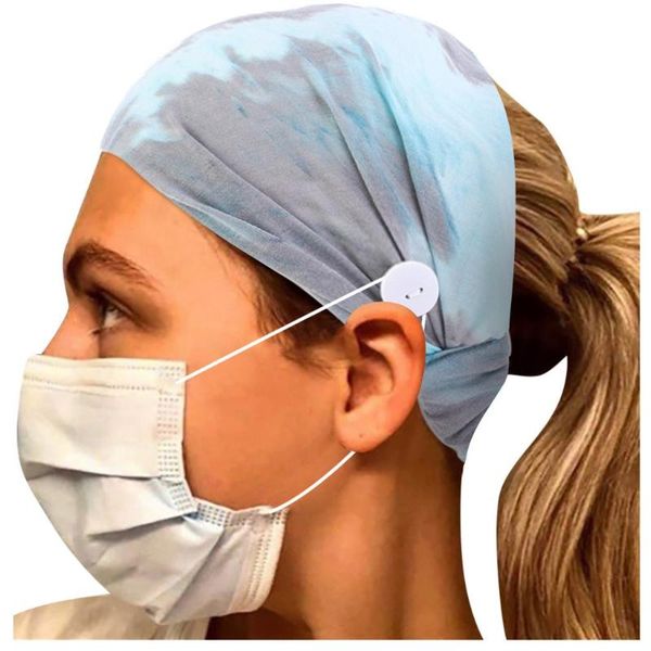 

button headband face holder wearing protect ears sport camouflag quick dry sweat yoga running absorption-masks hair bands