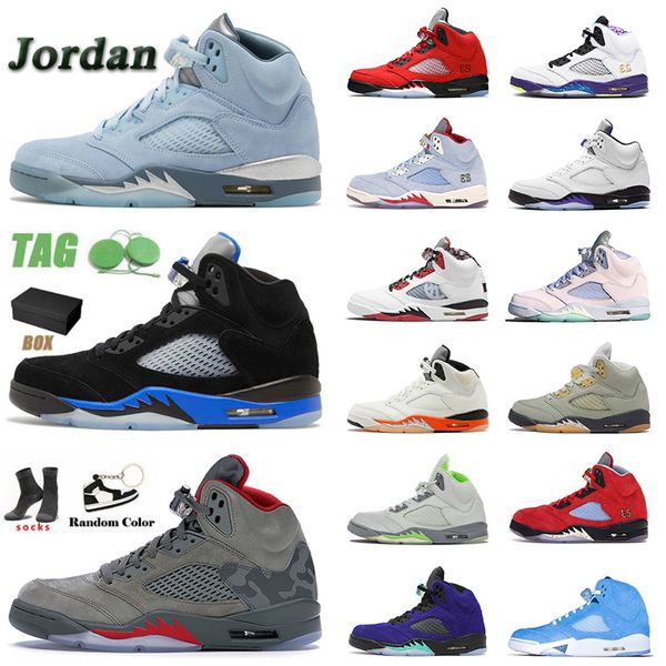 

2022 new arrival racer blue jumpman 5 5s v basketball shoes mens florida gators marquette bird alternate bel paris psgs white black designer