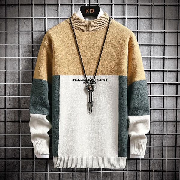 

men's sweaters 2021 men winter warm daily knitwear pullover male korean fashions o-neck sweater women casual harajuku clothes drop ship, White;black