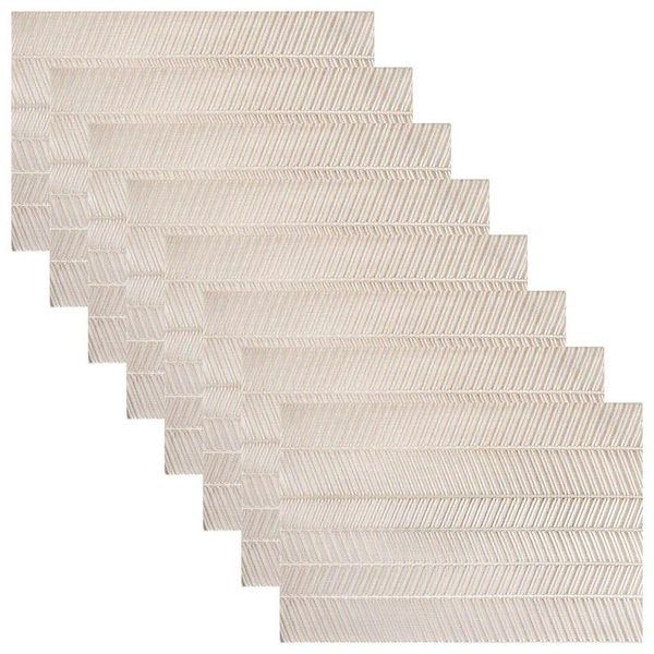 

mats & pads placemats set of 8 non-slip washable pvc heat resistant table for dining beige applicable to kitchen