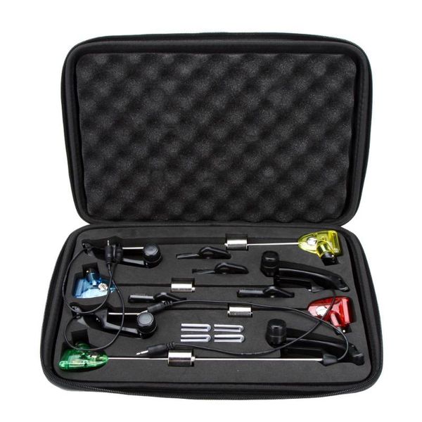 

fishing accessories lixada led wireless alarm bite alerts kit bell tone volume carp swinger in case illuminated