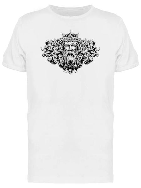 

harsh old king of the seas men's tee -image by shutterstock, White;black