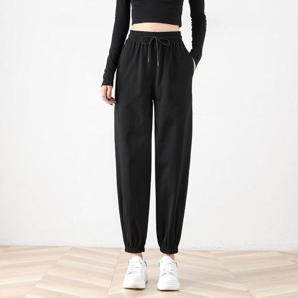 

plus size sweatpants women jogger mujer oversized sports pants high waist track for tracksuit women's & capris, Black;white