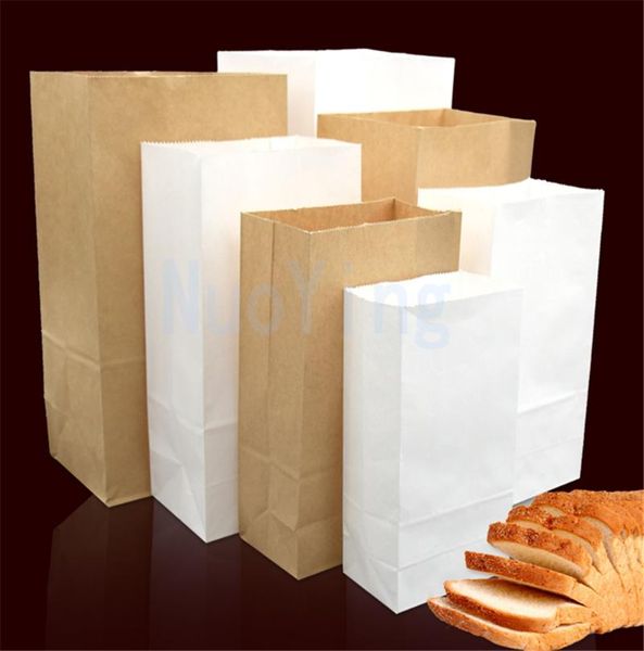 

paper bag brown kraft gift bags packing biscuits candy bread cookie nuts snack baking package wrap