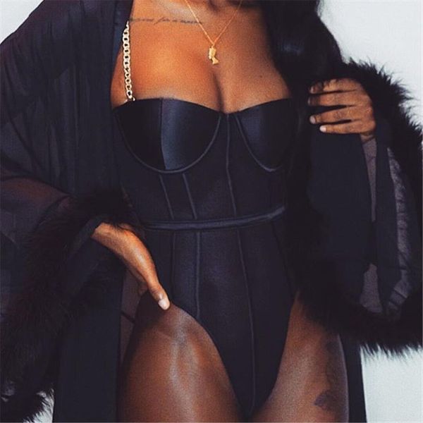 

black sheer mesh bodysuit women rompers bandage bodycon sleeveless v neck bodysuits night club party wear, Black;white