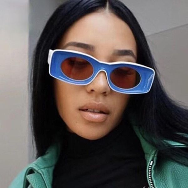

sunglasses 2021 punk square women vintage glasses fashion gafas de sol mujer, White;black