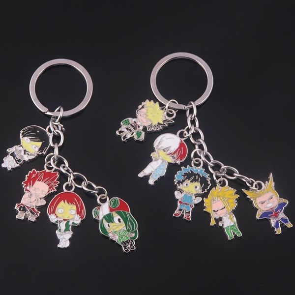 

keychains anime keychain woman my hero academia key chain women 5 doll pendant ring elegant holder metal jewelry llaveros, Silver