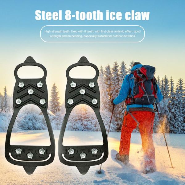 

cords, slings and webbing 8 studs snow ice climbing crampons spikes shoes cover outdoor anti slip shoe family camping accessory