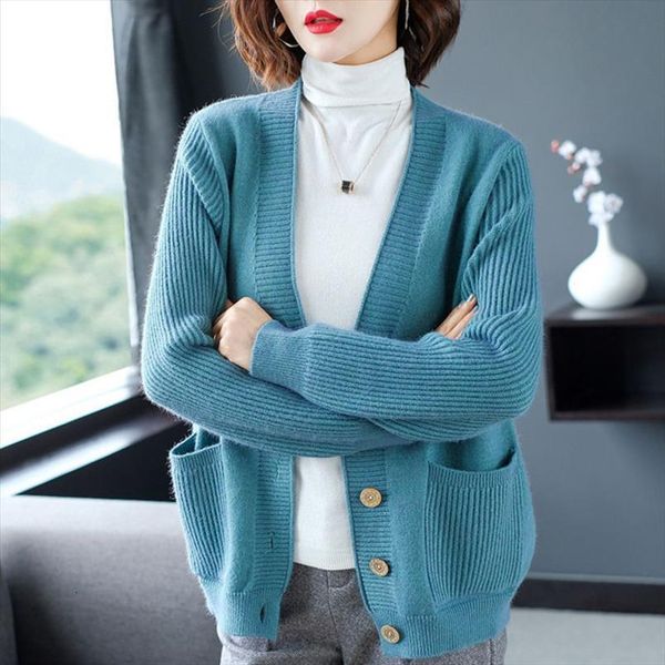

knitting v neck cardigans women sweater fashion elegant long sleeve big size 4xl loose female solid korean spring, White;black