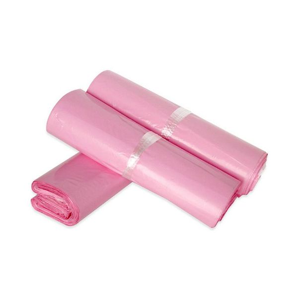

storage bags 100pcs pink translucent courier envelope waterproof bag thicken