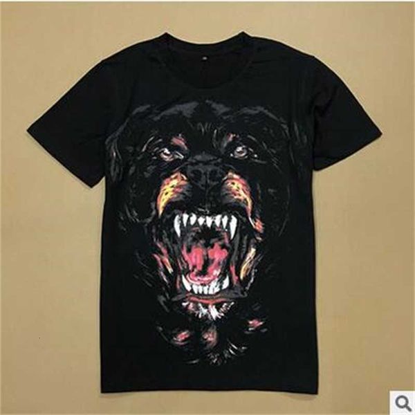 

men's t-shirts brand tshirt couple classic evil dog head printing t shirt round neck loose short sleeve t- 1c9m, White;black