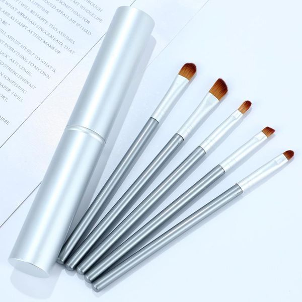 

makeup brushes 5 pcs eyeshadow brush professional beauty tool skin-friendly horsehair round head eye shadow eyeliner set