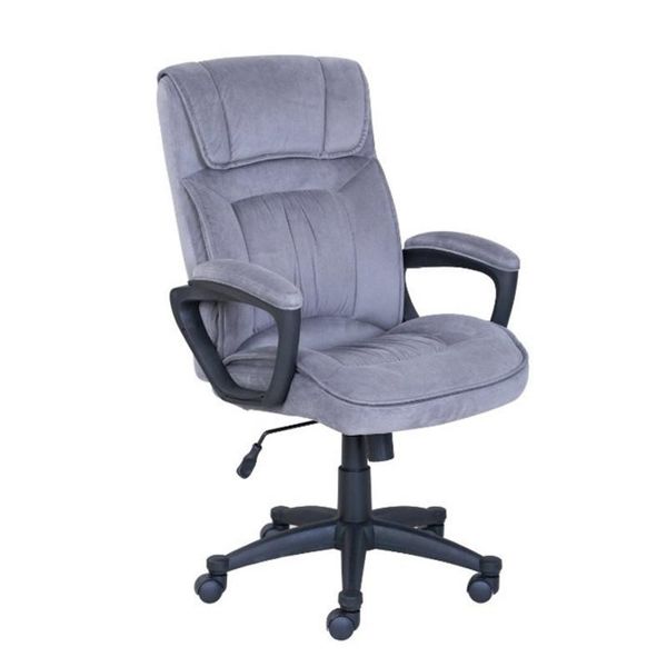 

living room furniture executive office chair in velvet microfiber with nylon casters computer desk task ergonomic boss for home