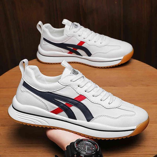 

2021 autumn and winter casual shoes fashion korean running leather mesh breathable forrest gump men's, Black