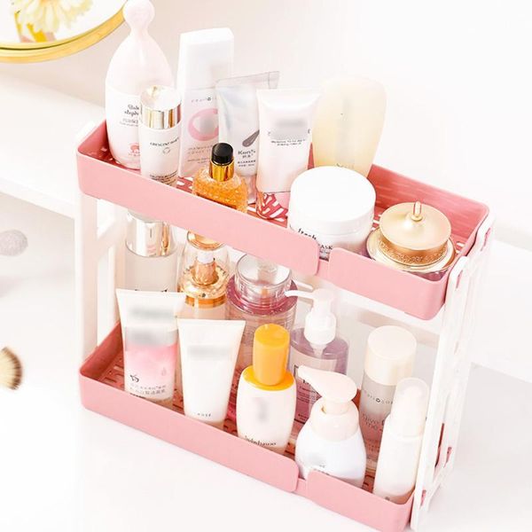 

hooks & rails household kitchen seasoning shelves deskdouble-layer spice storage rack can condiments bottle holder accessori
