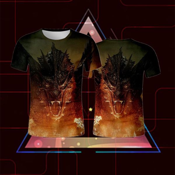 

men's t-shirts king of dinosaurs 3d digital printing summer comfortable creativity short sleeve t-shirt man women casual child size tee, White;black