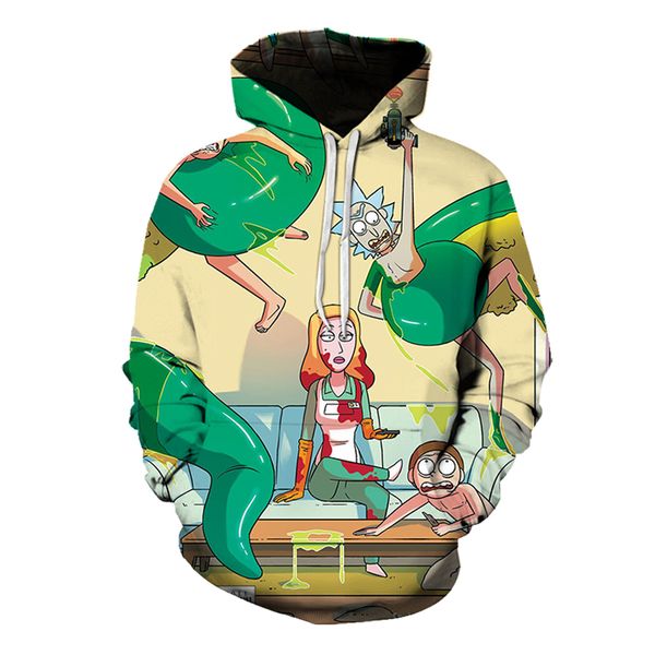 

cool anime pattern men is a 3d printed hoodie visual impact party punk goth round neck american sweater hoodie, Black
