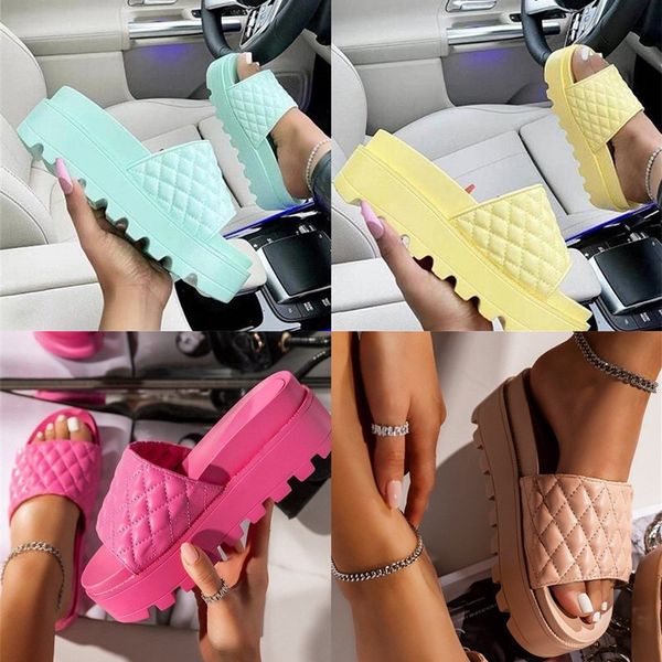 

women plus size slippers summer shoes solid color flat thick-soled weaving flips flops scuffs indoor hard courtcomfortable convenient beachw, Black