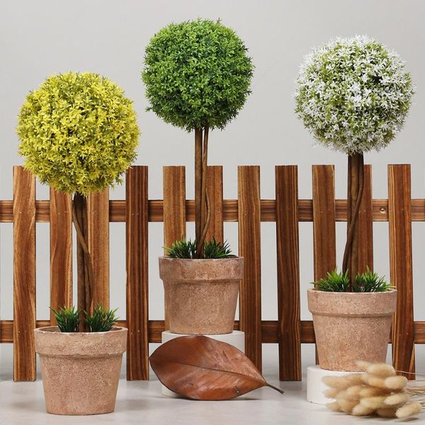 

decorative flowers & wreaths fake flower pot artificial plant simulation big ball home decoration wedding mariage room party garden table de