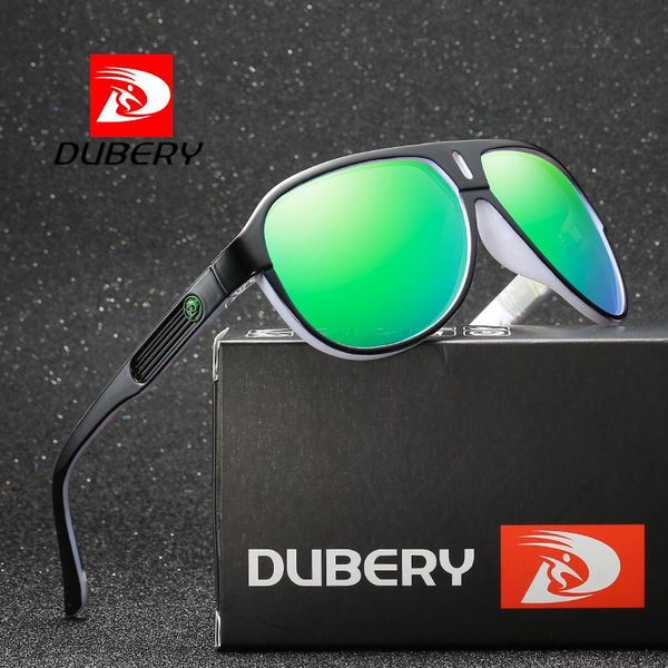 

sunglasses dubery sport polarized for men sun glasses goggle driving personality color mirror designer uv400 d163, White;black