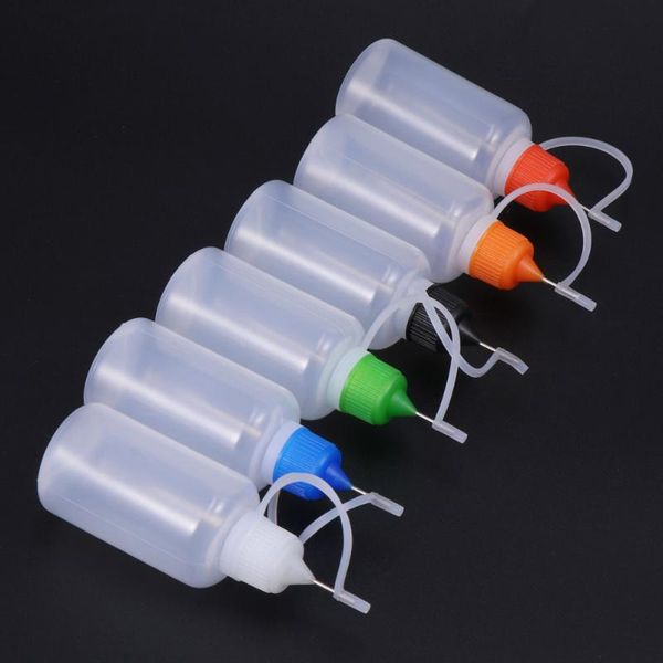 

storage bottles & jars 1 set 25 30ml needle applicator tip with 5 funnel glue steel diy quilling oiler for
