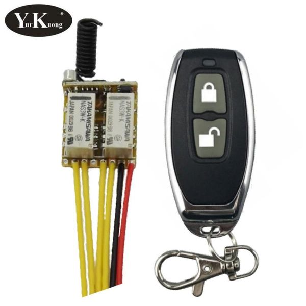 

smart home control 2 ch mini relay remote switch 3.7v 4.5v 6v 7.4v 9v normally open close wireless switches key trigger button 315433