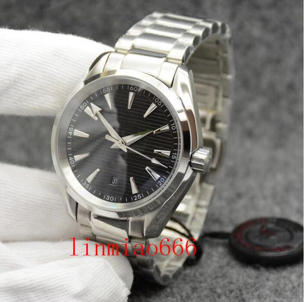 

2021 silver dial watch 150m 42mm automatic mechanical stainless steel glass back sports sea mens watches, Slivery;brown