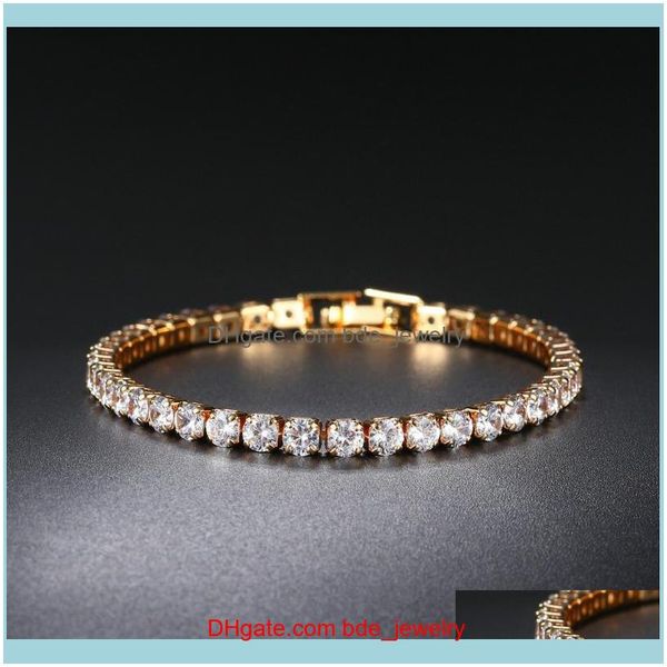 

charm jewelrycharm bracelets classic female round crystal bracelet rose gold sier color for women white zircon stone party chain drop delive, Golden;silver