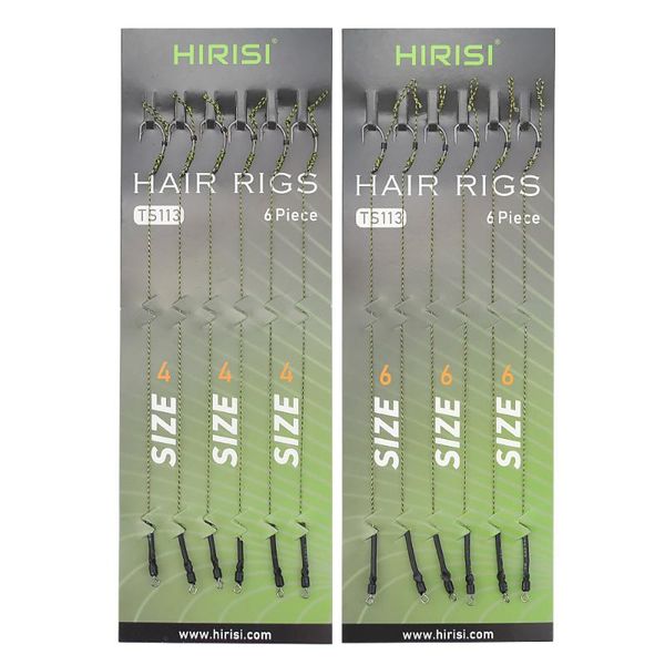 

fishing hooks 12 x carp ready made hook link tied rigs terminal tackle