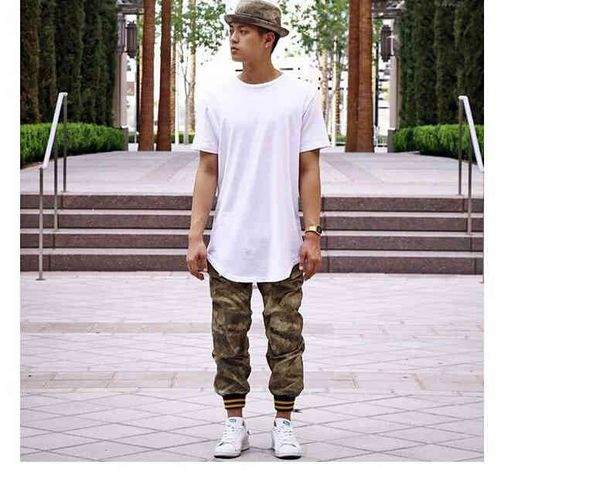 

factorybiwj longline fast shipping fashion men extended t shirt hip hop tee shirts women swag clothes harajuku rock tshirt, White;black