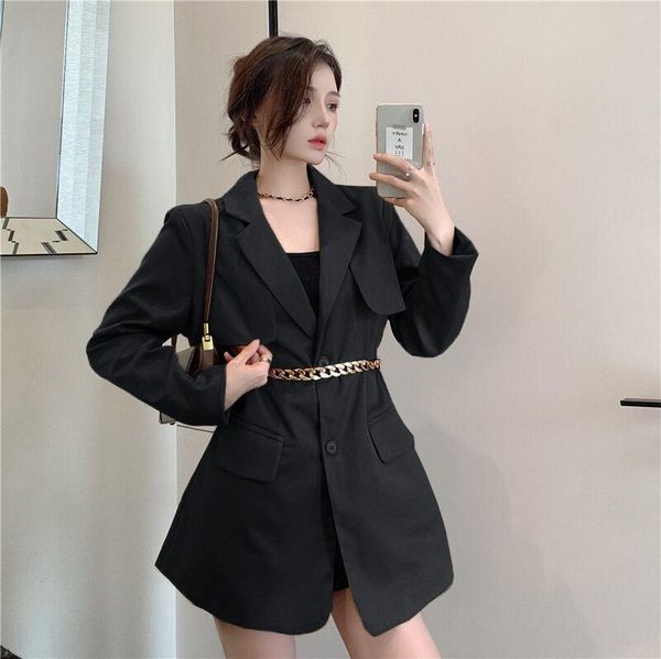 

women's suits & blazers 2021 fashion brand clothing korean version early autumn tuck your waist and look thin temperament leisure, White;black