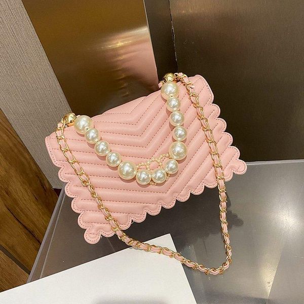 

evening bags small bag women's fashion fresh one-shoulder embroidery line square ring chain slanted
