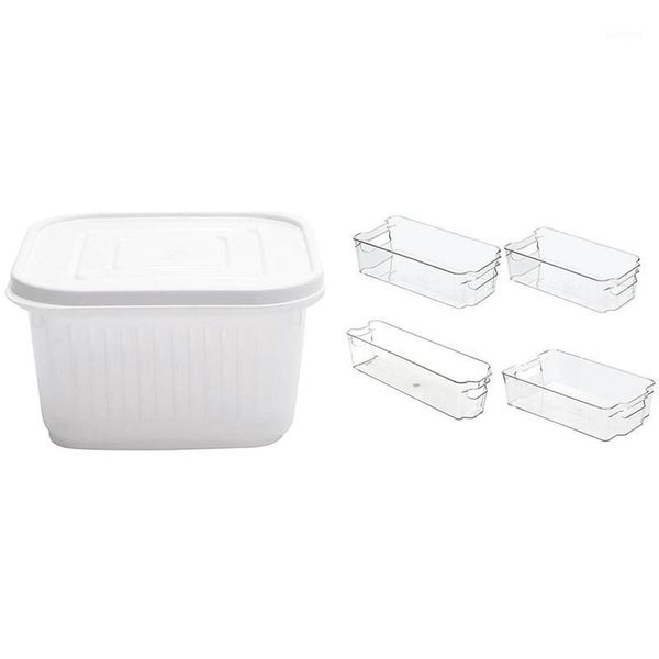 

storage bottles & jars 1 set green onion crisper kitchen ginger garlic box a fridge organizer bins b