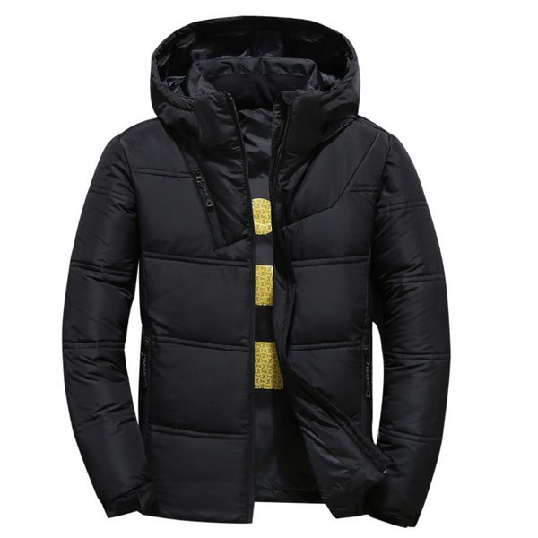

2021 new fashion leisure down multicolor trend hooded men's et, Black