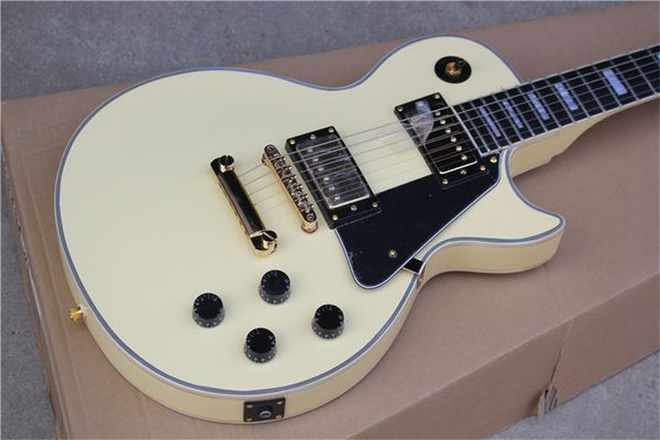 

china oem factory brand cream color / yellow color electric guita
