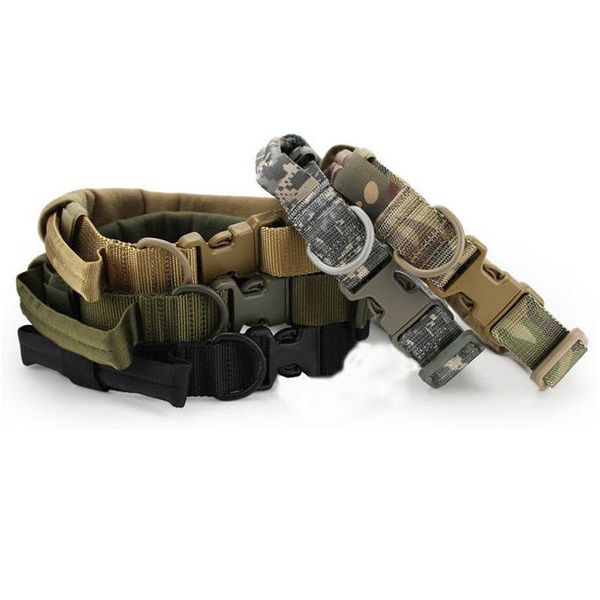 

dog collars & leashes nylon collar military thickening and wear-resisting necklace for medium big pet supplies accessories leash