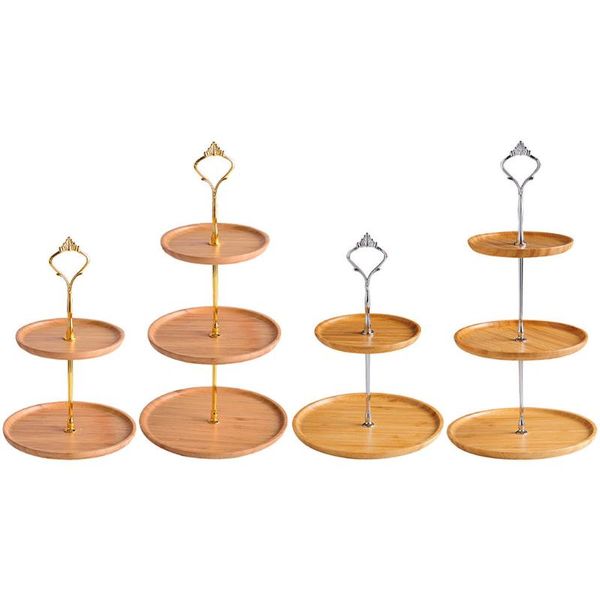 Andere festliche Partyzubehör Holz Kuchenständer Elegante Süßigkeiten Obstteller Dekoration Tabletts Display für Buffet Desserttisch Hochzeit Cupcake H