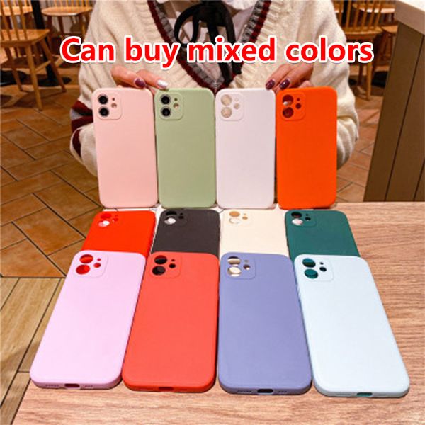

frosted silicone solid color iphone 12cell phone cases soft tpu case for 11 pro max xs xr x samsung huawei xiaomi vivo oppo