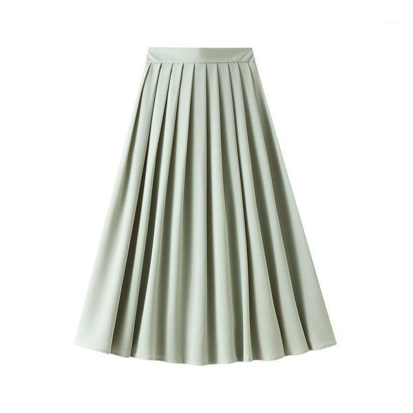 

skirts 2021 ins fashion women long pleated, Black