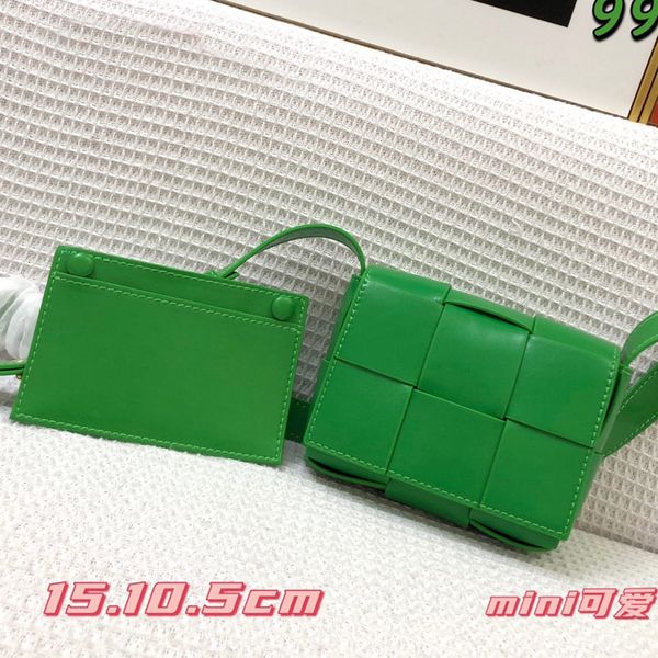 

waxy leather woven bag square crossbody bags women mini handbag purse fashion letter crochet style mutiple pockets flap handbags high qualit