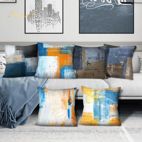 

pillow case modern simple geometric marble series printed cushion cover polyester decorative pillows for sofa car