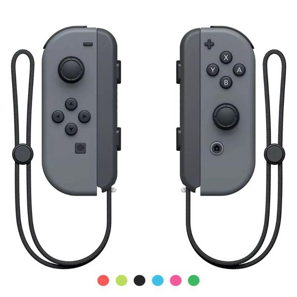 Controladores de jogo Joysticks 1 par Joy-Con Gamepad Lidar com trava Alça de pulso Cordão para Switch 6 Cores Gamer 2021