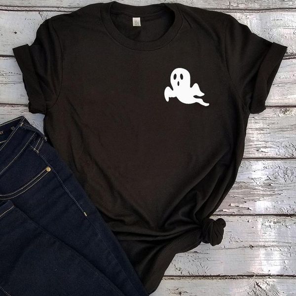 

women's t-shirt halloween ghost shirt fashion party funny graphic cotton women tshirts o neck casual short sleeve tees 100%cotton, White