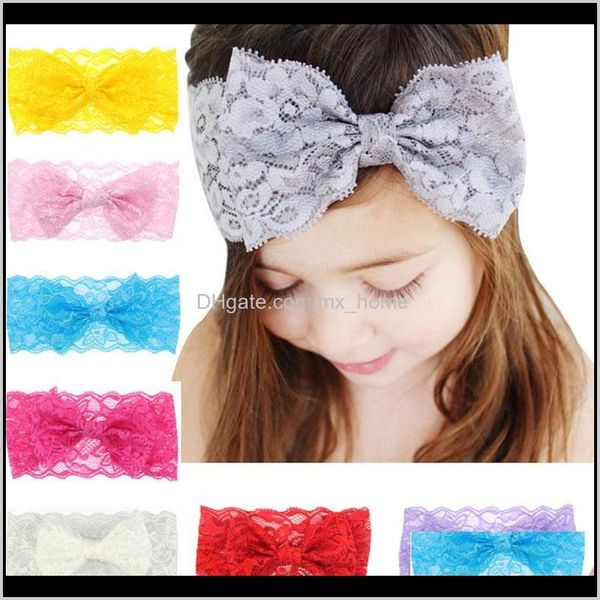 

children kids headbands for girls babys bow lace headband bands bs940 zv6xm, Slivery;white